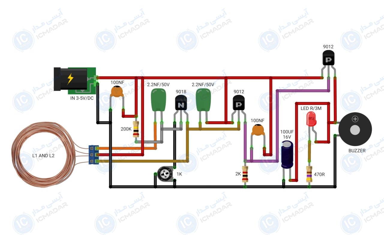 مدار فلزیاب ترانزیستوری