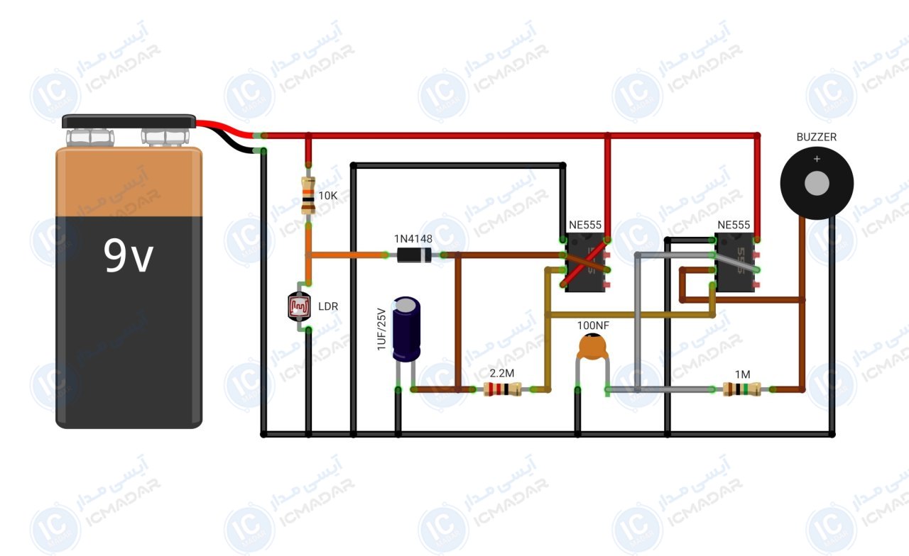 مدار هشدار درب یخچال