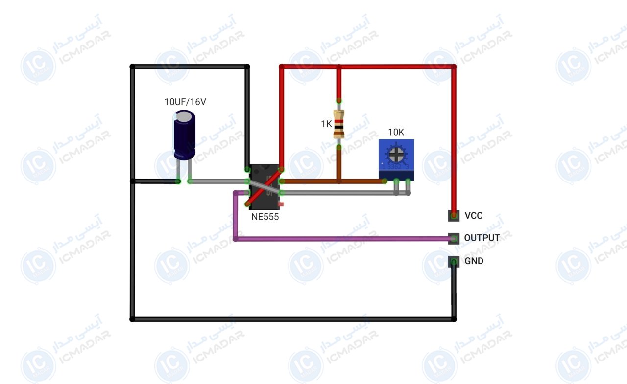 مدار سیگنال ژنراتور NE555