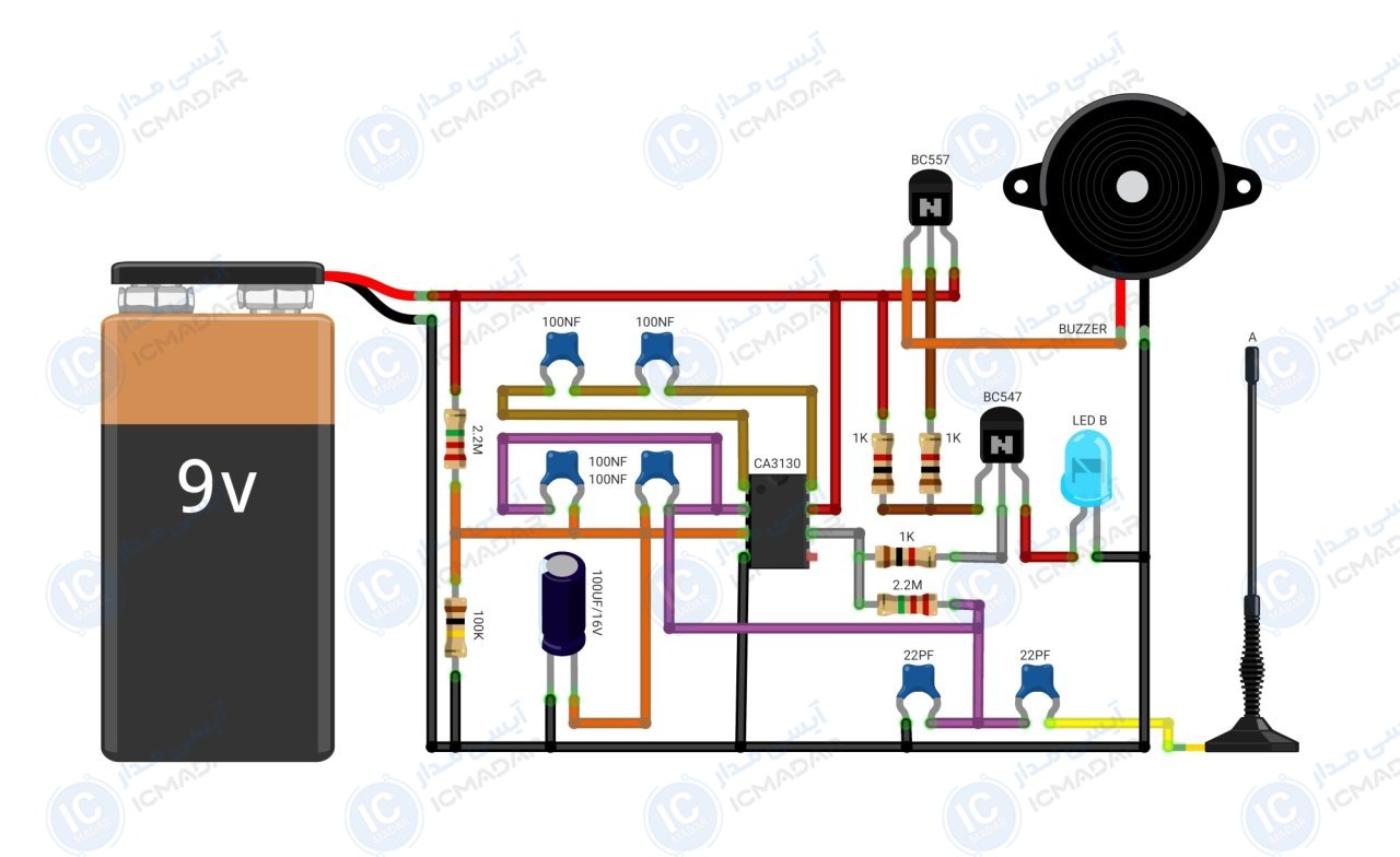مدار اشکار ساز حضور گوشی