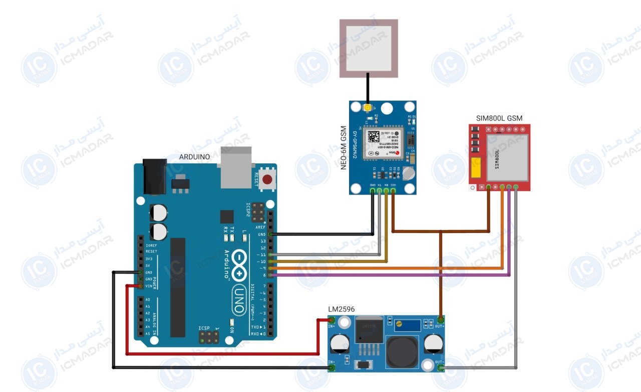 مدار حرفه ایی ردیاب GPS