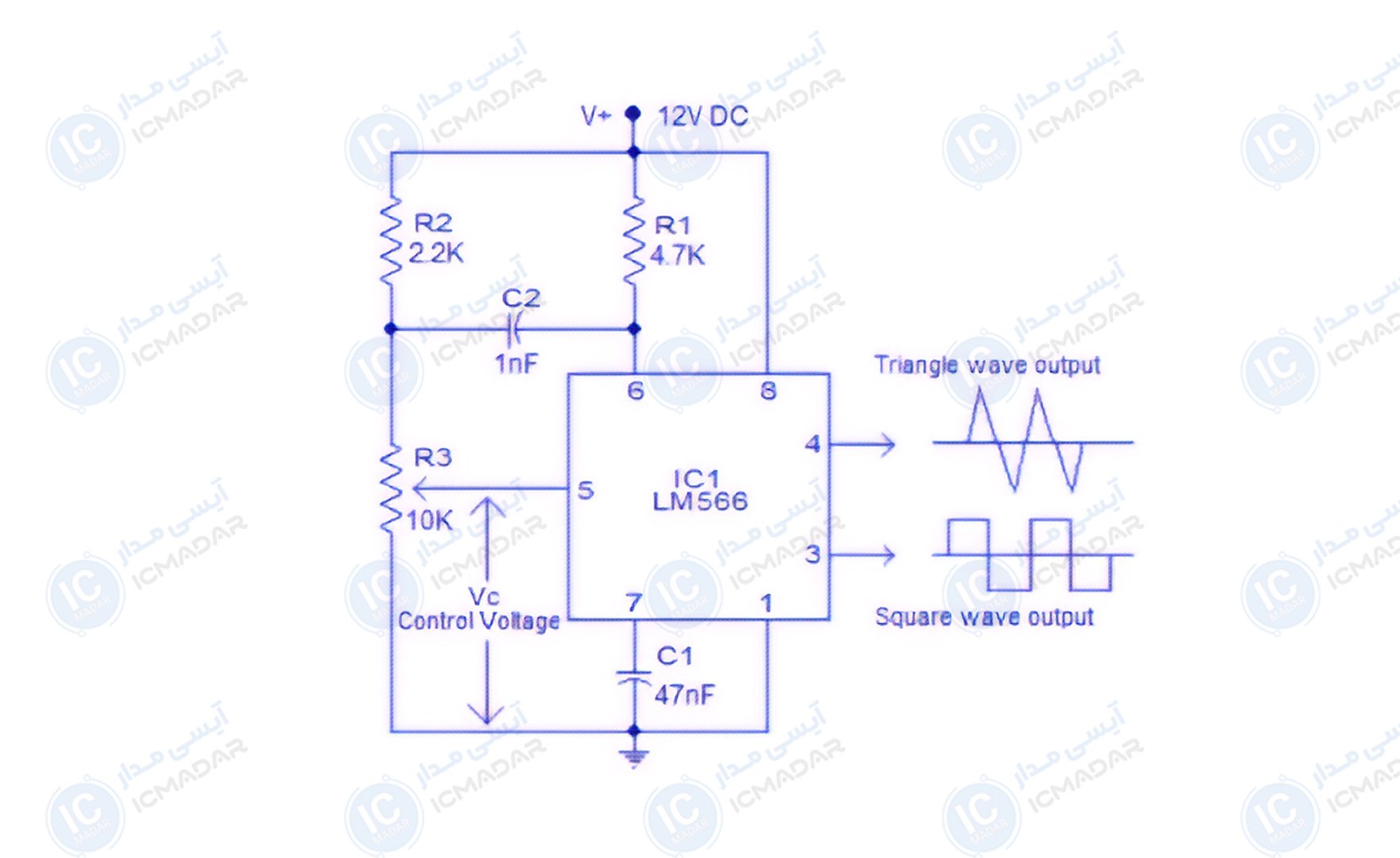 مدار اسیلاتور کنترل‌شده با ولتاژ (VCO)