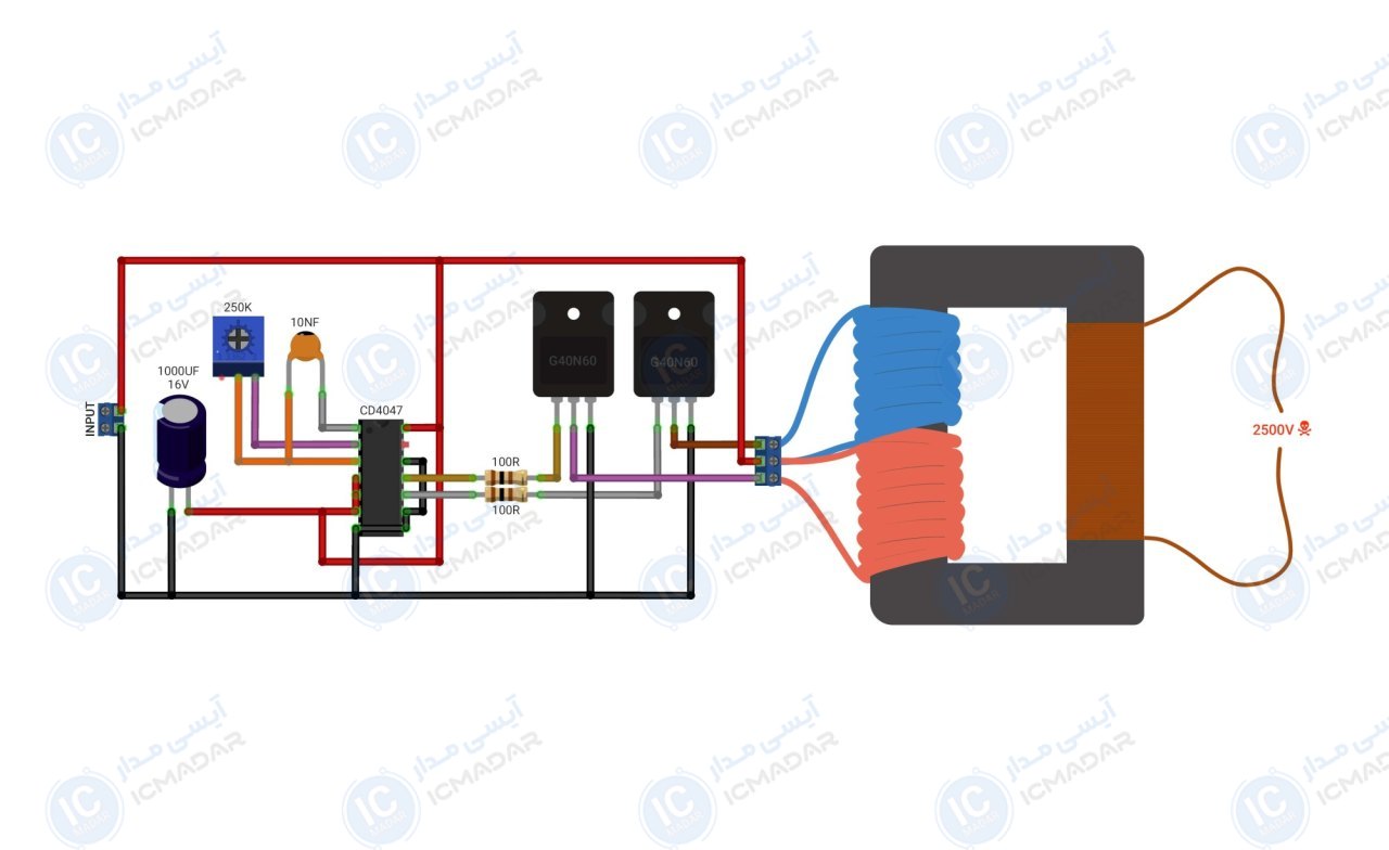 مدار پالس ژنراتور پر قدرت CD4047