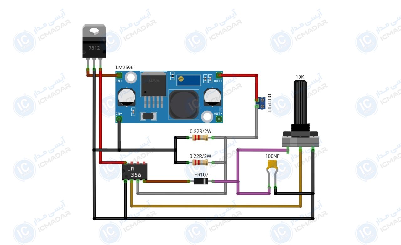 مدار ارتقاء ماژول LM2596