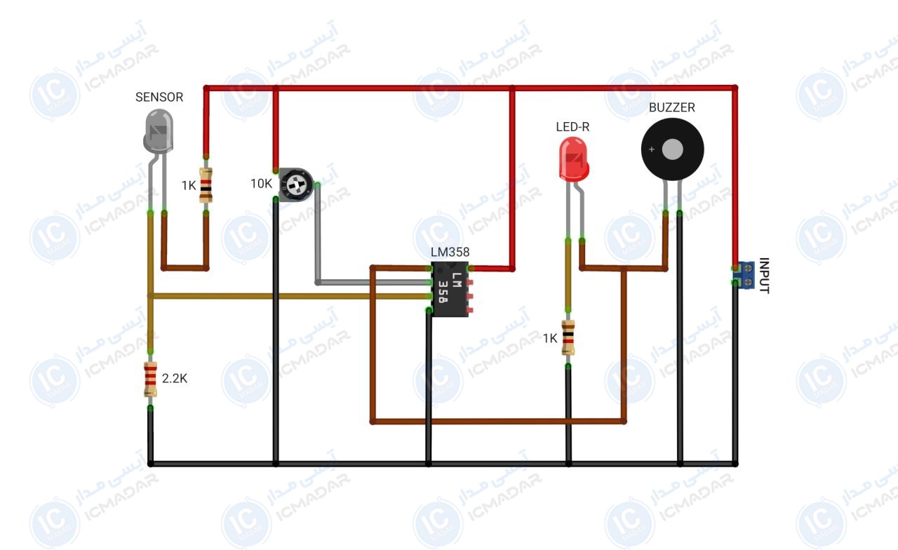 مدار سنسور تشخیص آتش و شلعه