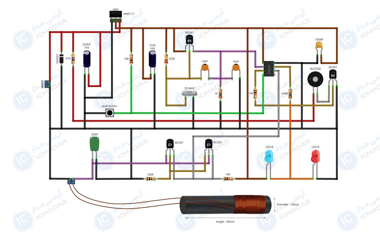 مدار پین پوینتر تفکیک دار PIC — مدار الکترونیکی