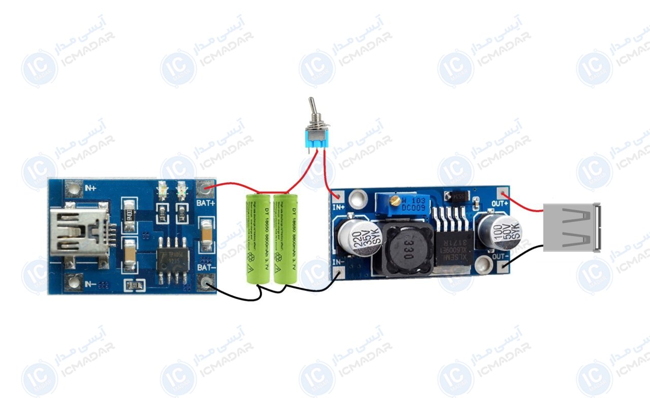 مدار پاوربانک با XL6009 — مدار الکترونیکی