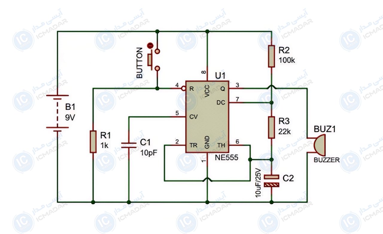 مدار آلارم هشدار دهنده