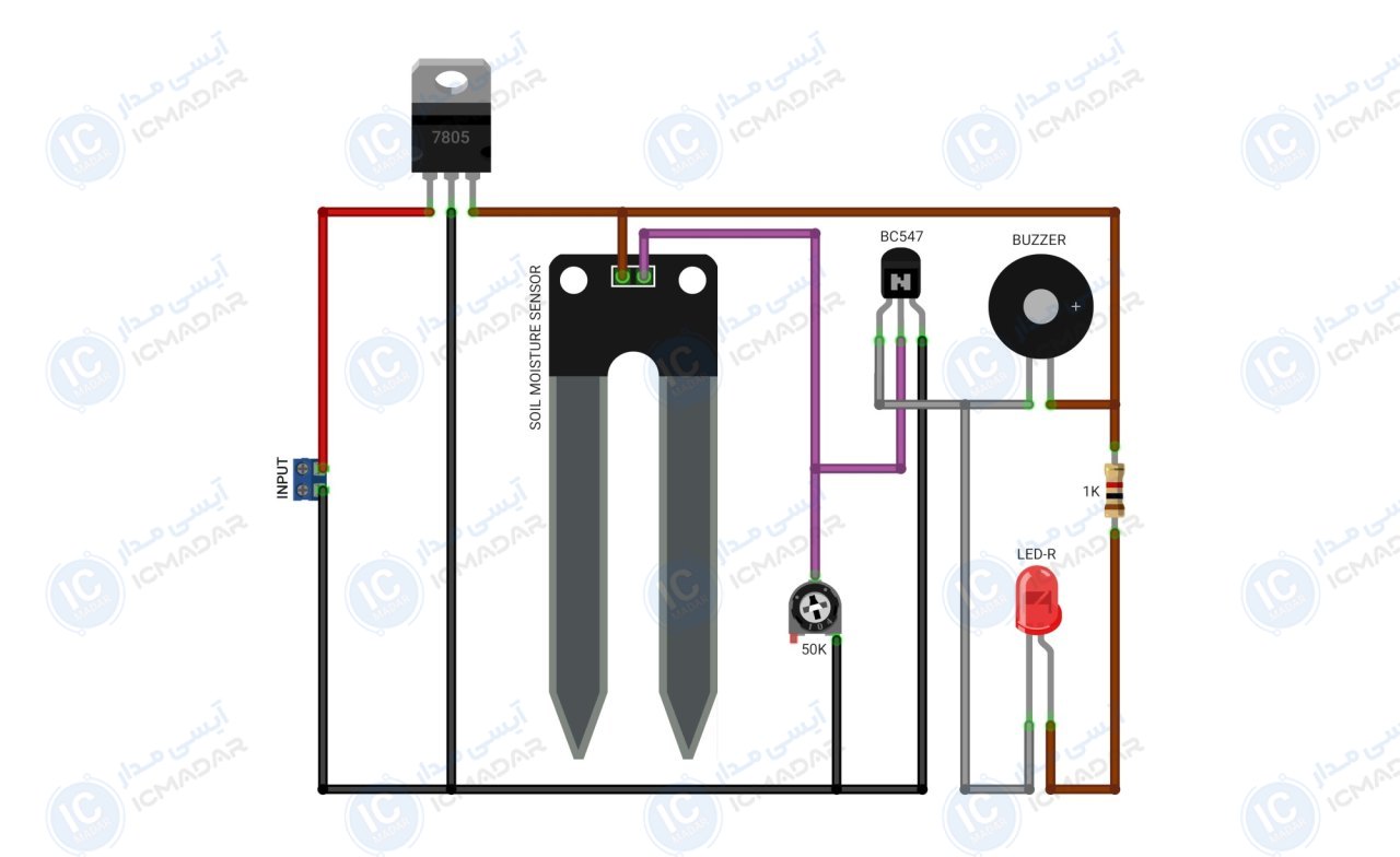 مدار تشخیص رطوبت خاک
