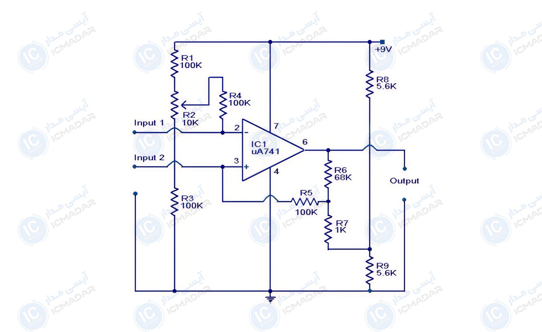 مدار اشمیت تریگر با uA741