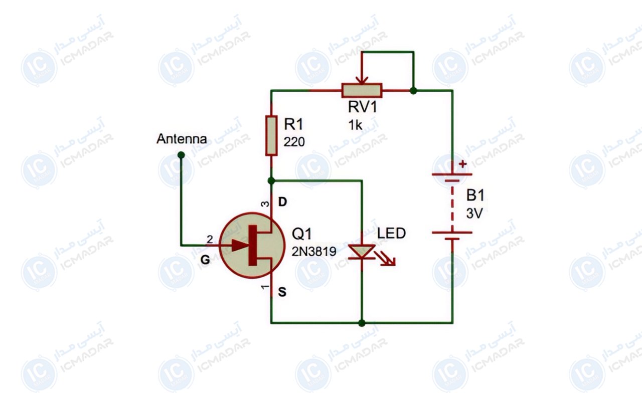 مدار آشکارساز الکتریسیته ساکن