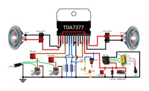 آموزش ساخت آمپلی‌فایر 60 وات خانگی با TDA7377