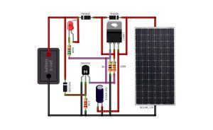 ساخت مدار شارژر باتری ۶ ولت با پنل خورشیدی